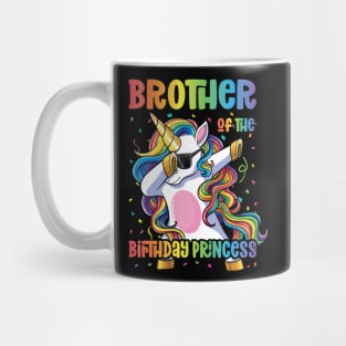 Brother of the Birthday Princess Dabbing Unicorn Girl Mug